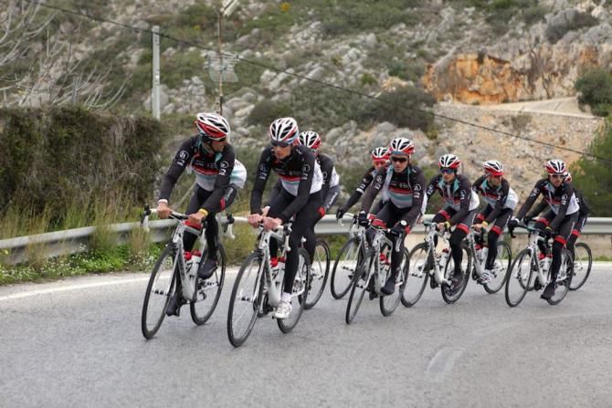 Andreas Kl&ouml;den and Fr&auml;nk Schleck set the pace