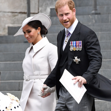 Meghan, Duchess of Sussex and Prince Harry, Duke of Sussex depart the National Service of Thanksgiving at St Paul's Cathedral on June 03, 2022 in London, England. The Platinum Jubilee of Elizabeth II is being celebrated from June 2 to June 5, 2022, in the UK and Commonwealth to mark the 70th anniversary of the accession of Queen Elizabeth II on 6 February 1952.