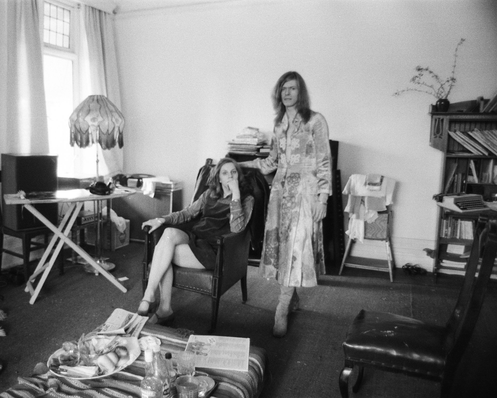 david bowie at home in the 70s