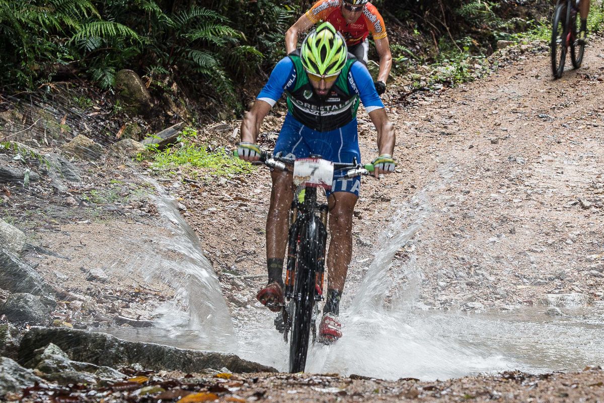 Nicholas Pettina and Urs Huber in the rainforest