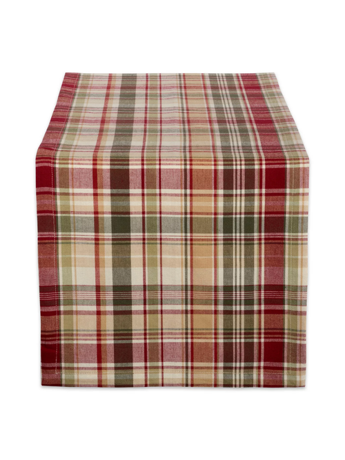 Give Thanks Plaid Table Runner