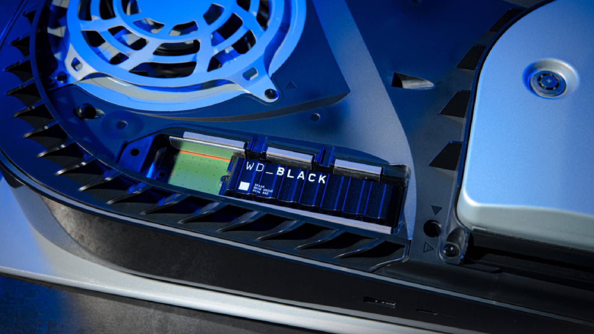 una foto del WD_BLACK SN850 en una consola PS5