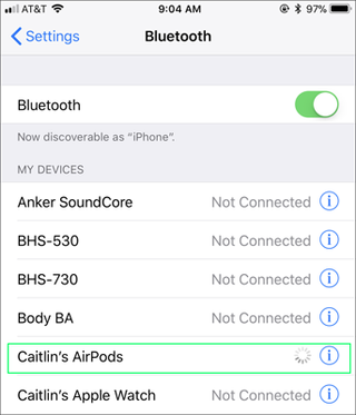 Tap AirPods Listing