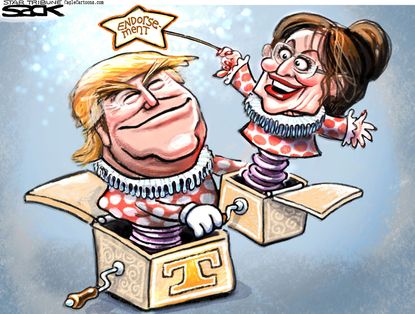 Political Cartoon U.S. Trump Palin