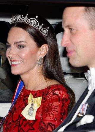 Kate Middleton wearing the Lotus Flower Tiara