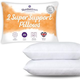 A two pack of Slumberdown Super Support pillows