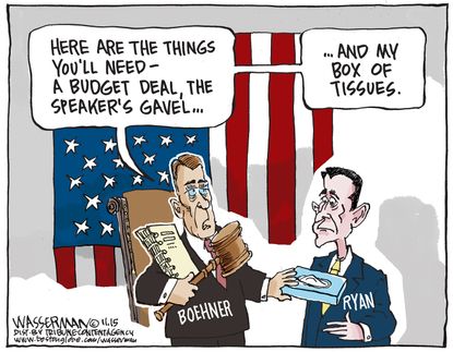 Political cartoon U.S. House Speaker Ryan Boehner