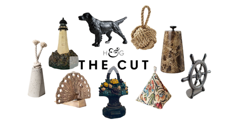 an assortment of decorative door stops