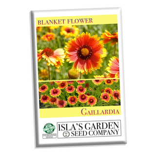 A sachet of blanket flower seeds