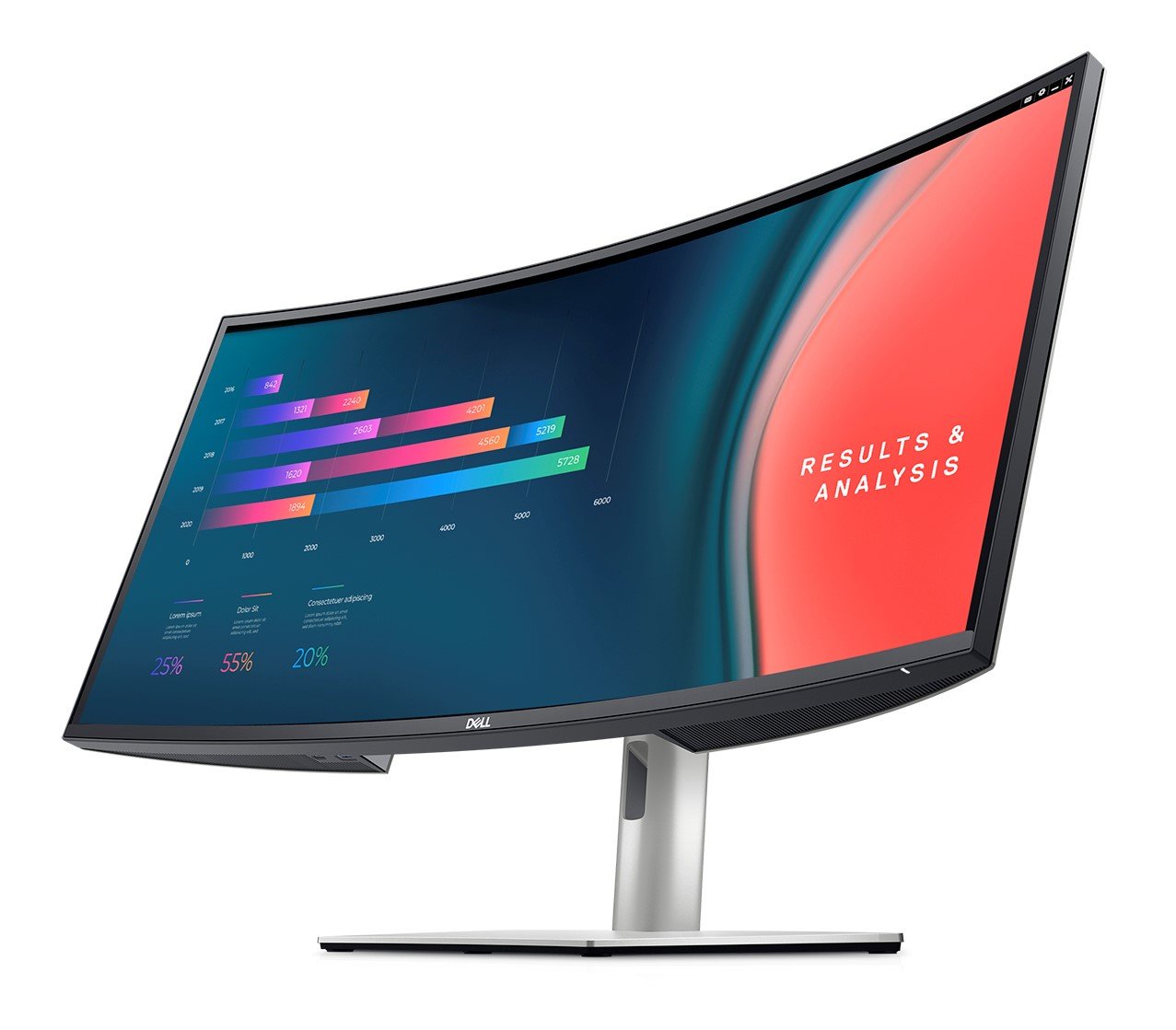Dell U3421we Front Angle