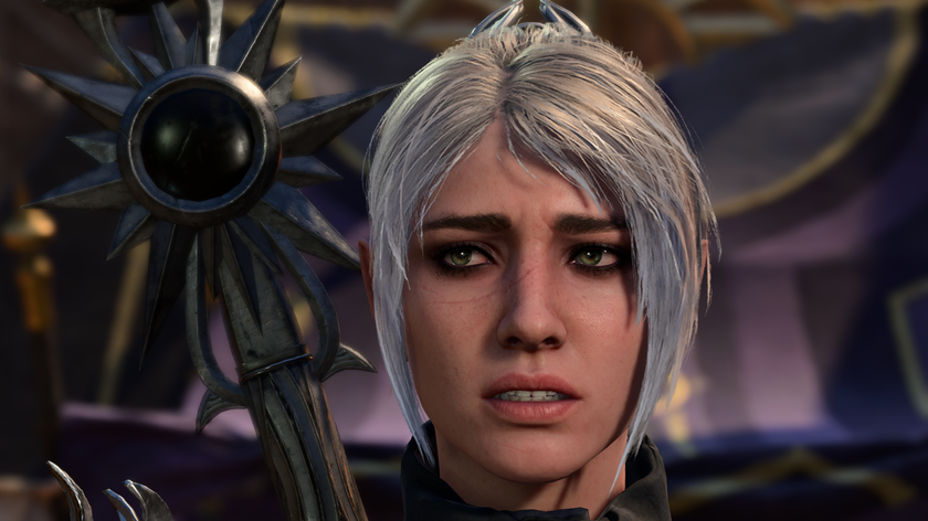 A close up of Shadowheart after one possible transformation in Baldur&#039;s Gate 3.