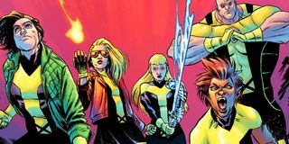 The New Mutant team in the Marvel Comics