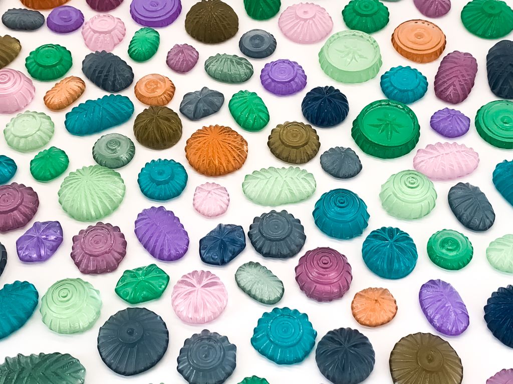 sofa in rugged landscape