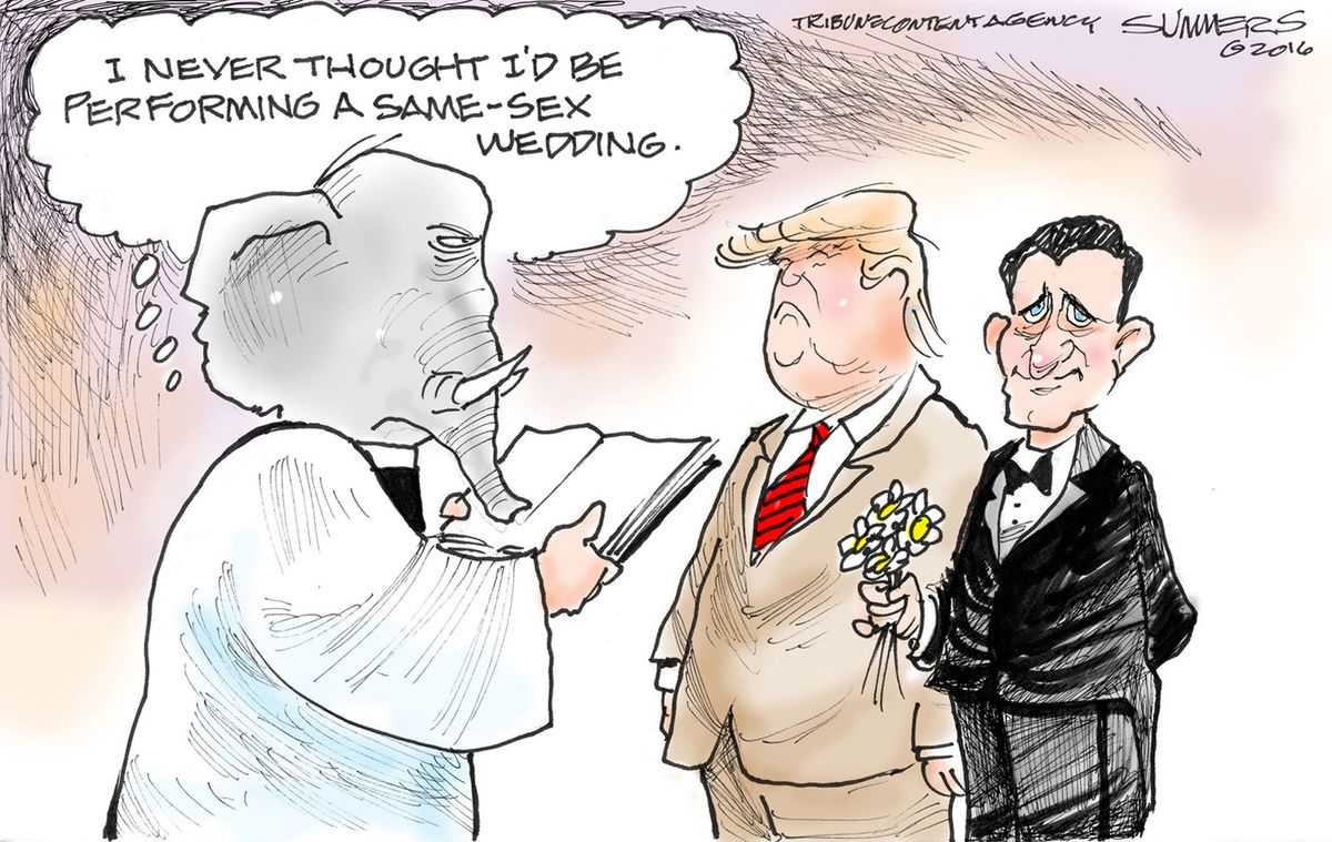 Political Cartoon U.S. Ryan Trump GOP 2016 | The Week