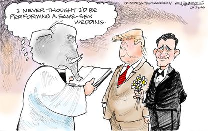 Political Cartoon U.S. Ryan Trump GOP 2016