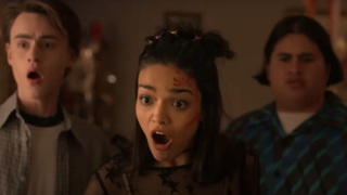 Jaeden Martell, Rachel Zegler and Julian Dennison shocked in Y2K