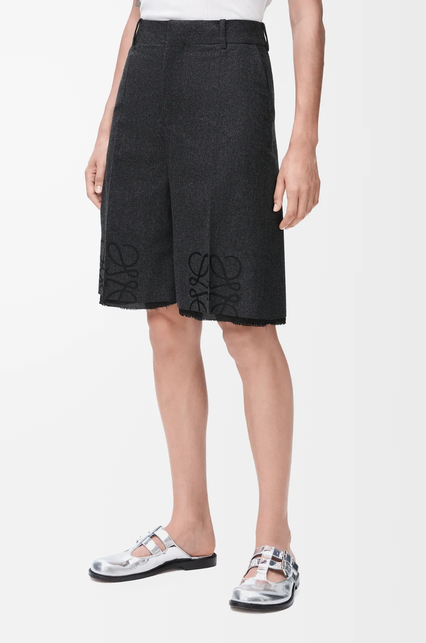 Loewe, Anagram Shorts in Wool and Cashmere