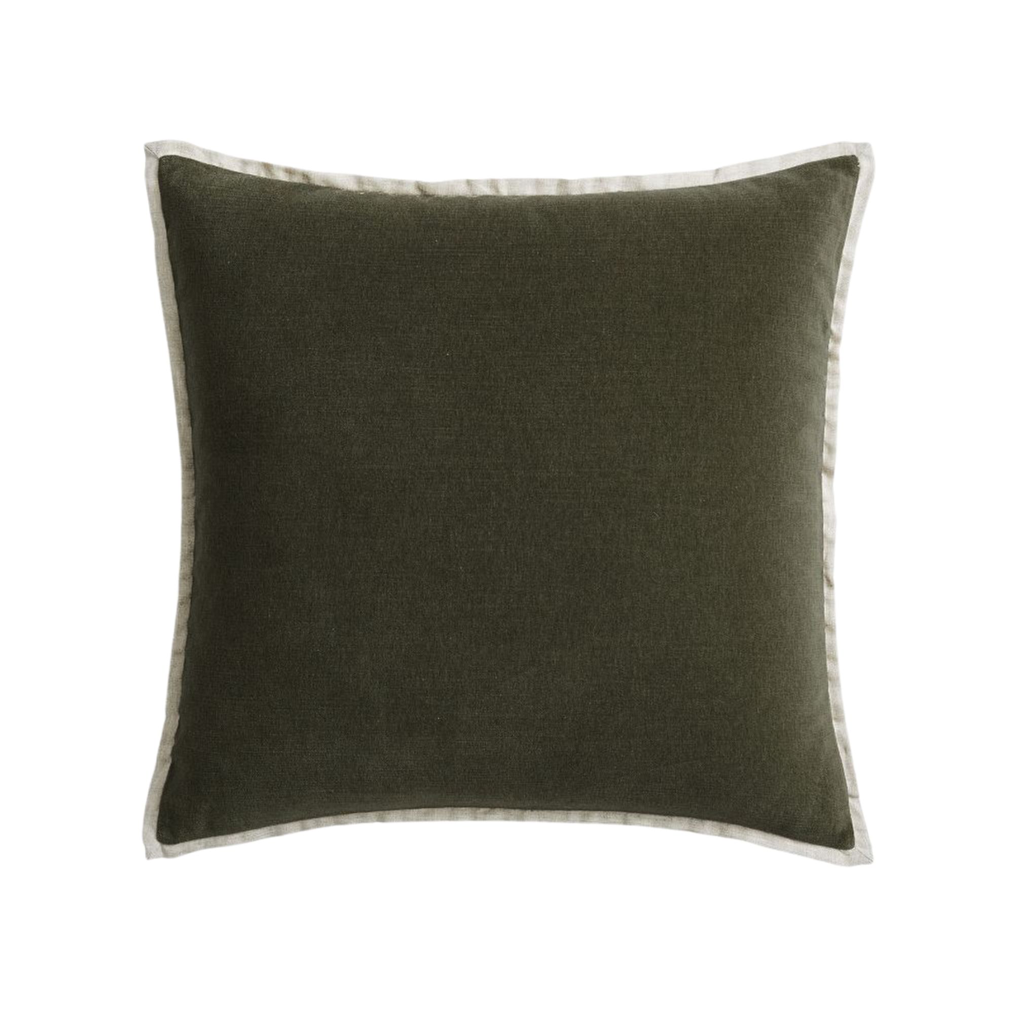West Elm, Classic Cotton Velvet Cushion Cover
in Dark Olive