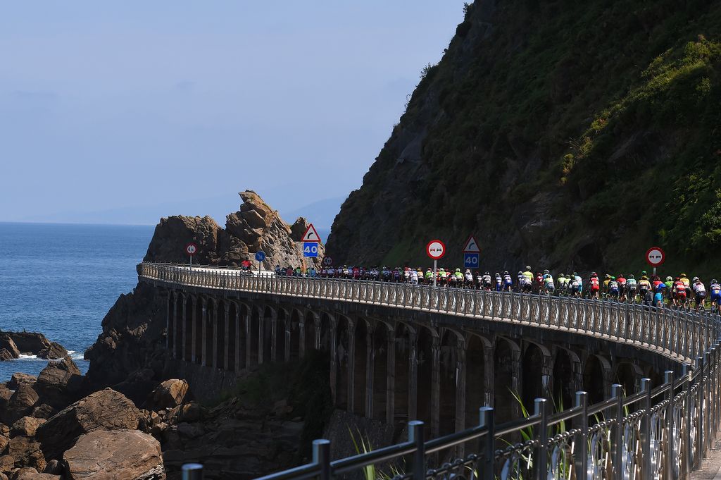 The race spent a lot of time on the coast line today