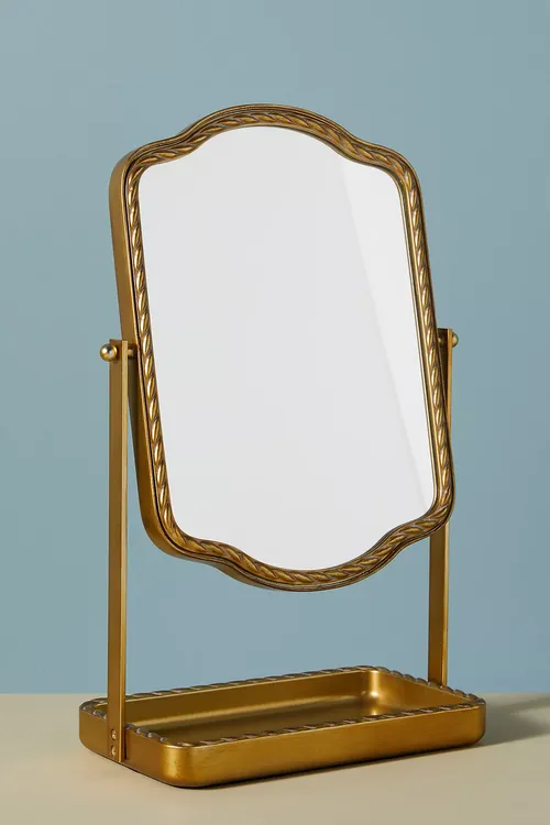 Brodie Twisted Metal Tabletop Vanity Mirror