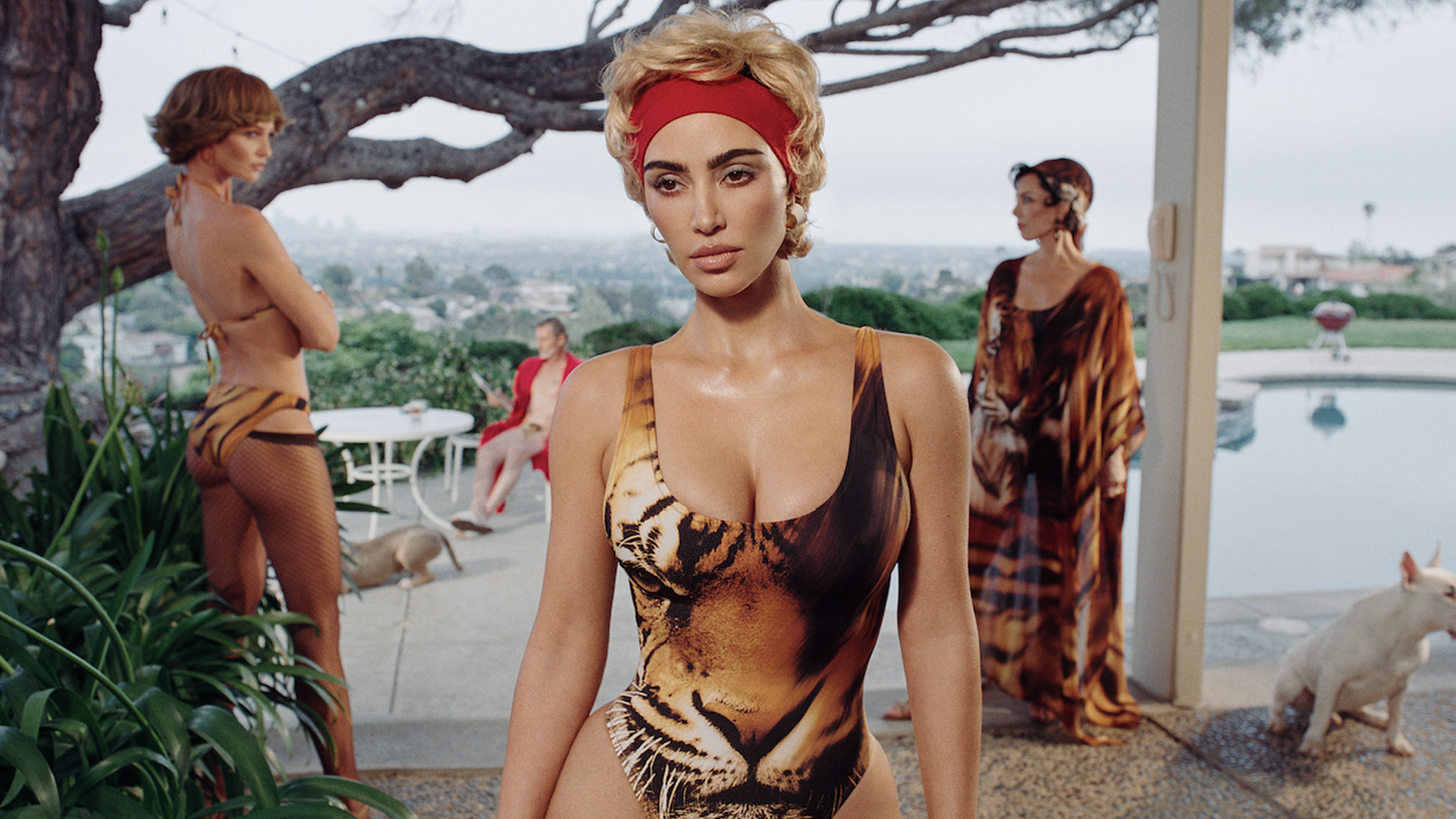 Kim Kardashian and Skims collaborate with Roberto Cavalli on animal print looks