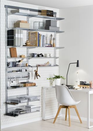 Wall storage from Elfa for a home office