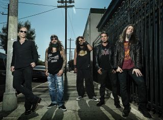 Sons Of Apollo, L-R: Billy Sheehan, Mike Portnoy, Jeff Scott Soto, Derek Sherinian, Ron ‘Bumblefoot’ Thal