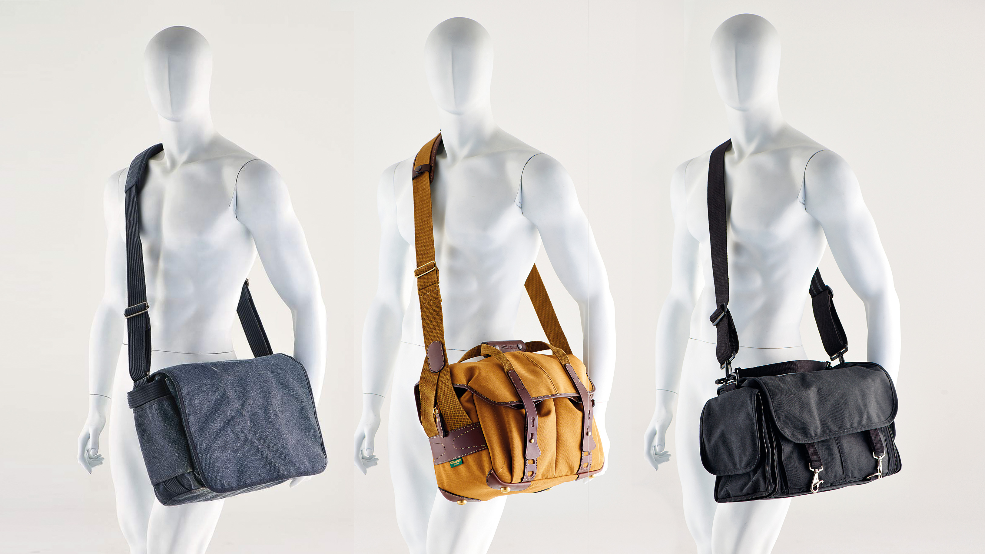 Camera bags on mannequins