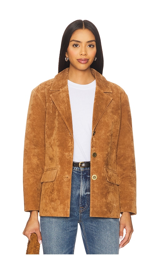 Atlas Suede Boyfriend Blazer
