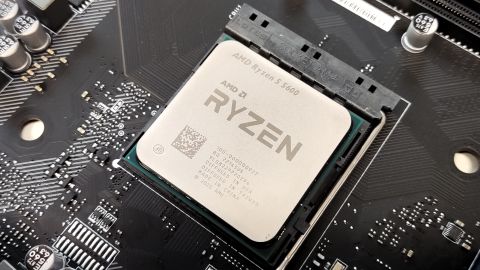 AMD Ryzen 5 5600 in a motherboard