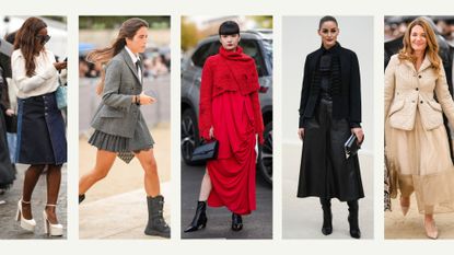 women snapped during Paris Fashion Week street style sessions