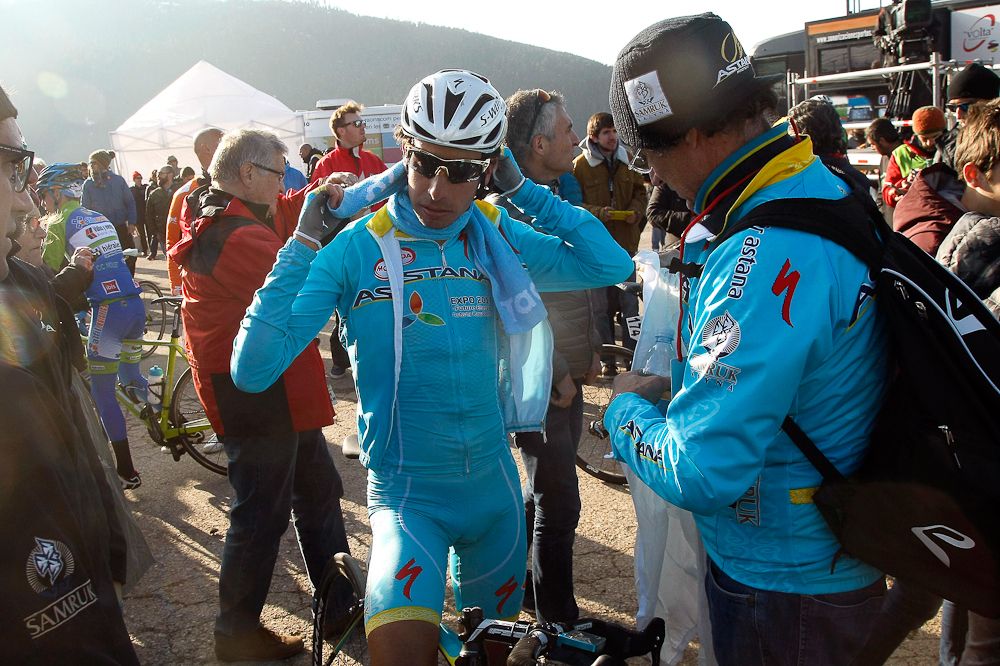 Fabio Aru after the stage 3 finish at Volta a Catalunya