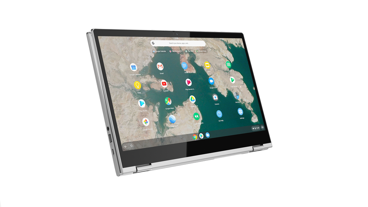 The 15-inch Lenovo Chromebook C340 in gray.
