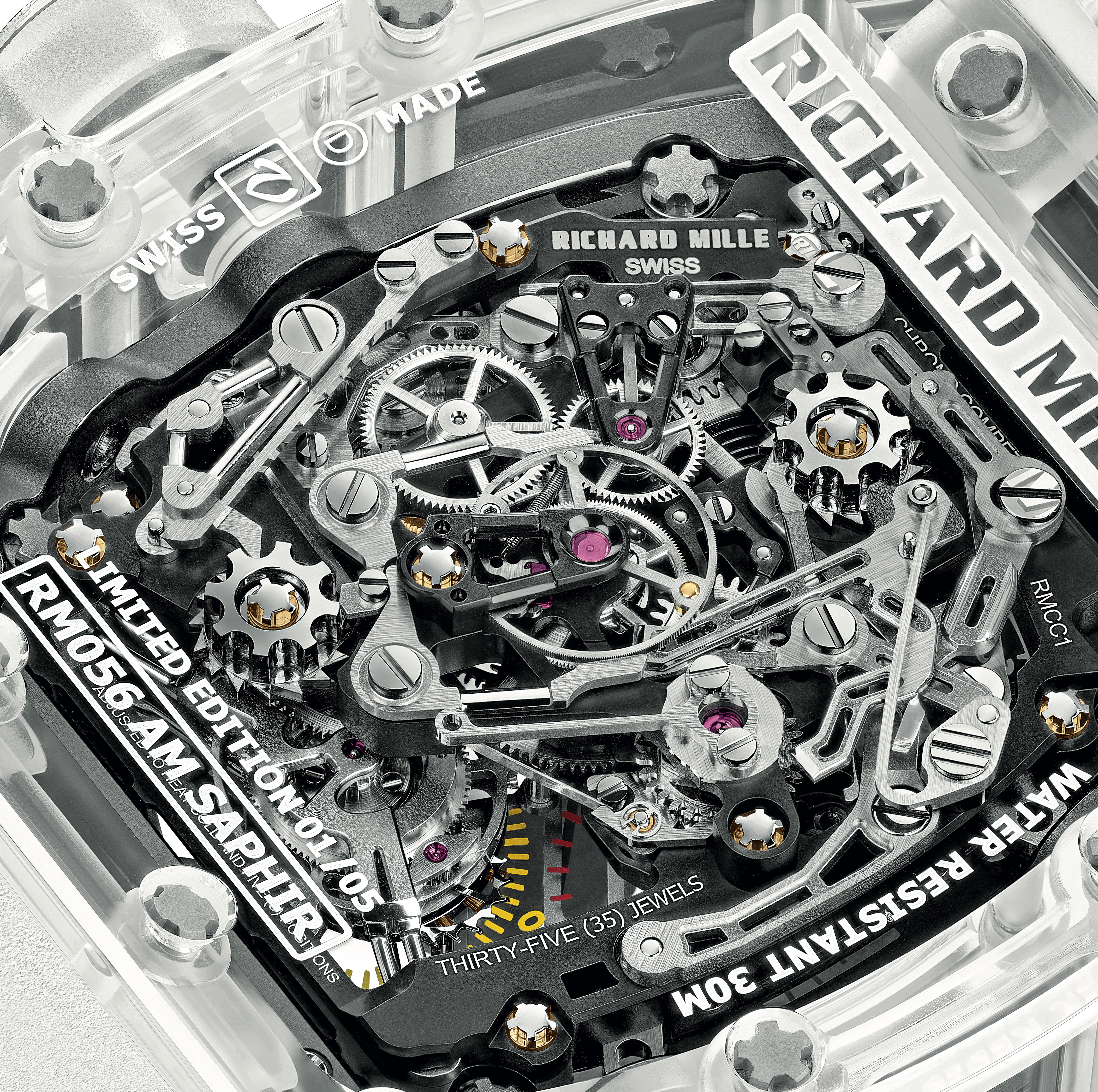 Working interior of a Richard Mille watch