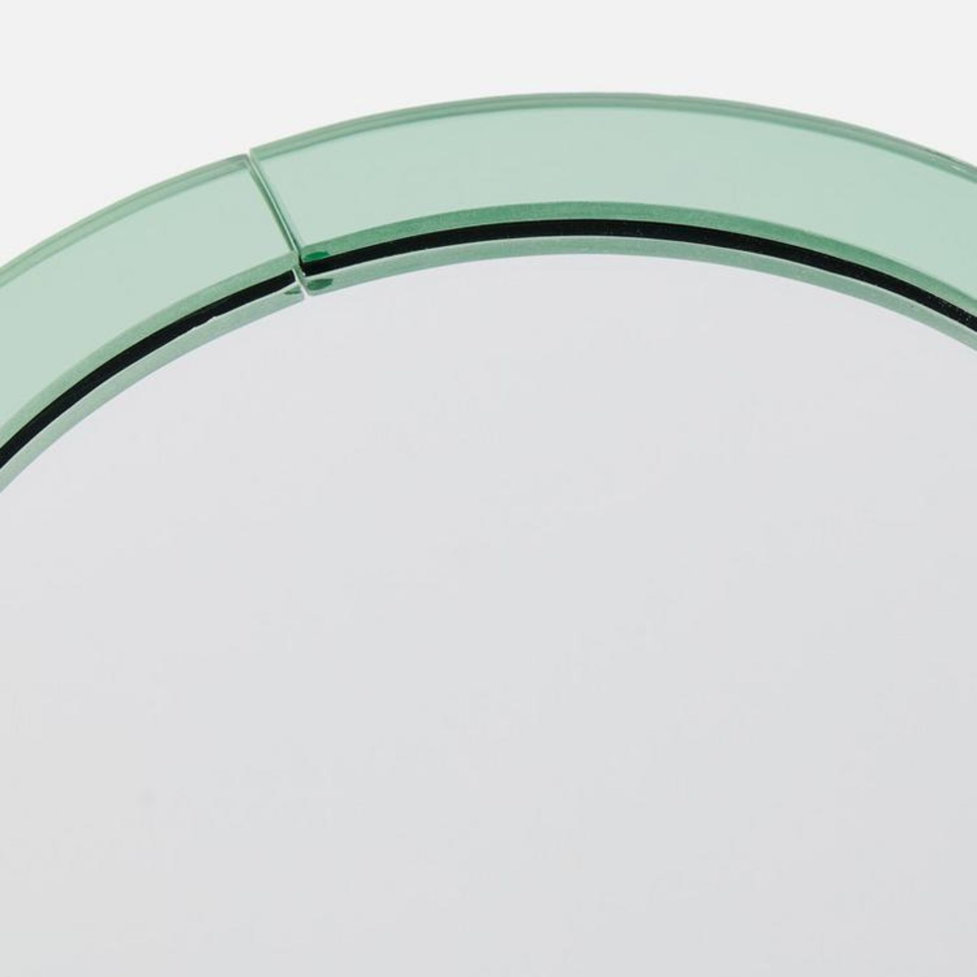 Green contrast glass frame mirror