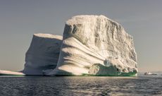 Huge icebergs can be seen in Disko Bay, West Greenland.