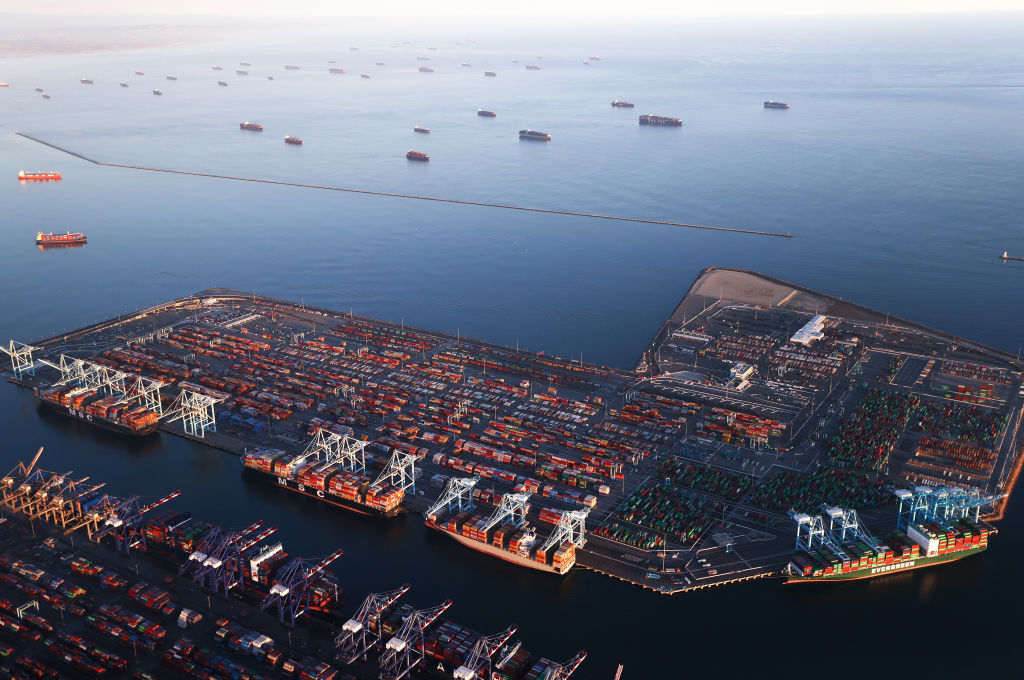 Long Beach port.