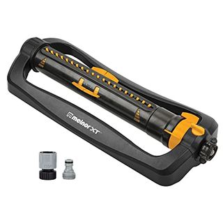 Melnor 65167amz Xt Turbo Oscillating Sprinkler, 4,500 Sq. Ft., Quick Connect Bundle, 3-Way Adjustable, Black, Yellow