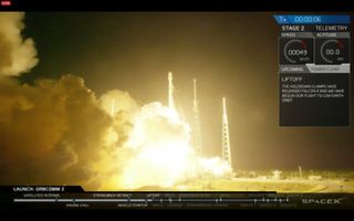 SpaceX's Falcon 9 rocket launches from Cape Canaveral Air Force Station in Florida on Dec. 21, 2015, carrying 11 satellites to space for the company Orbcomm.