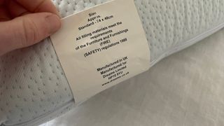 TheraPur® Memory Foam Ice Pillow label