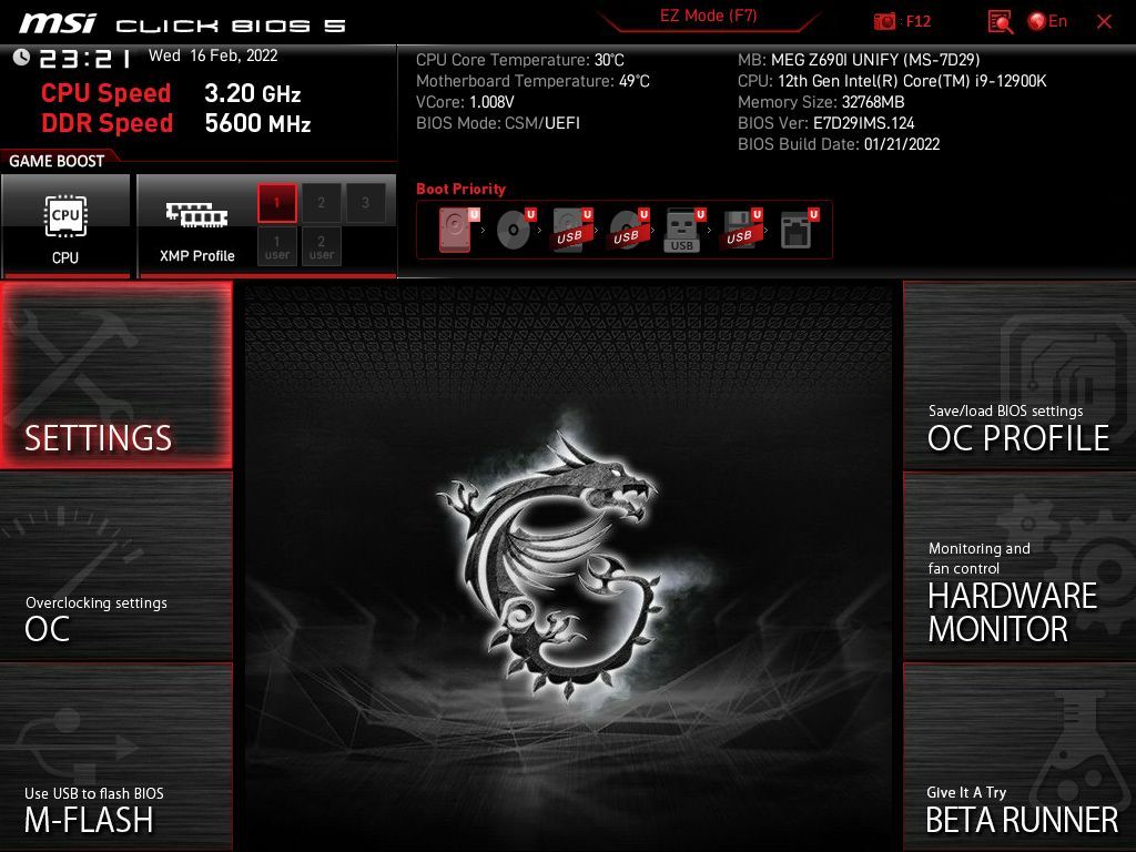 MSI MEG Z690I Unify