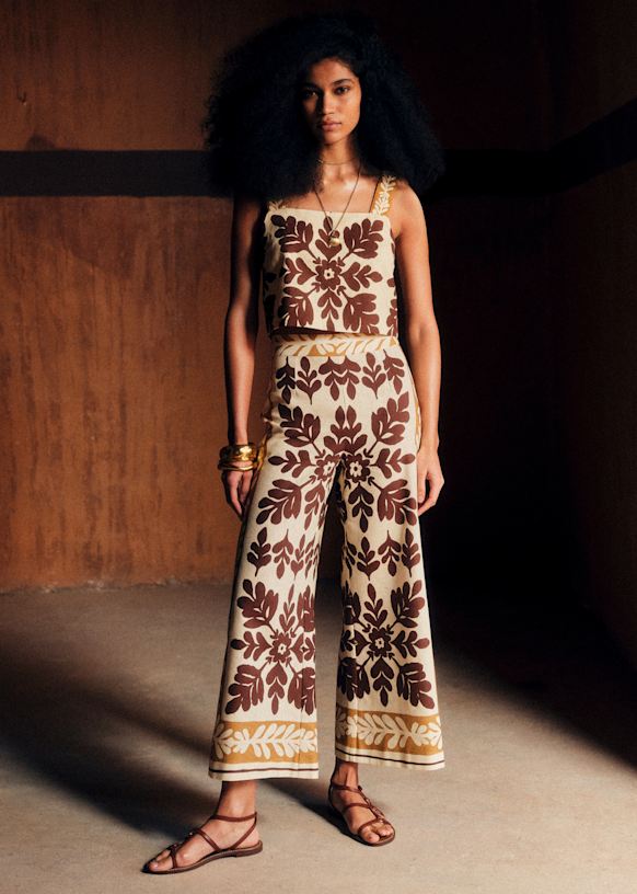 Simeo Pant - Cesaria Print - Linen - S&amp;eacute;zane