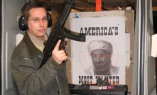 The author at a local shooting range.
