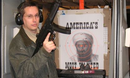 The author at a local shooting range.