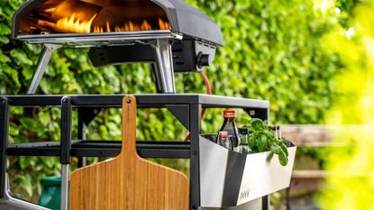 An Ooni pizza oven table