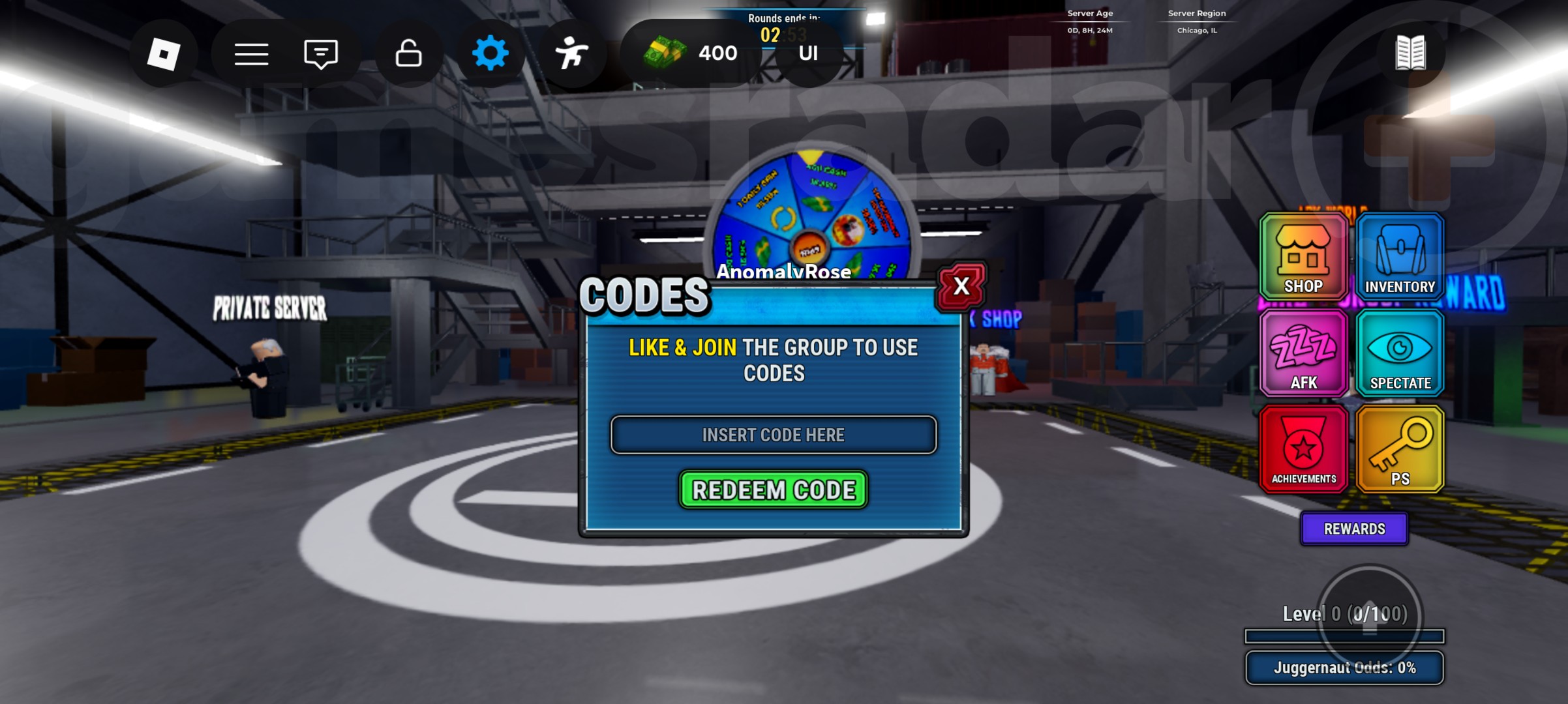 The Invincible Showdown codes redemption box