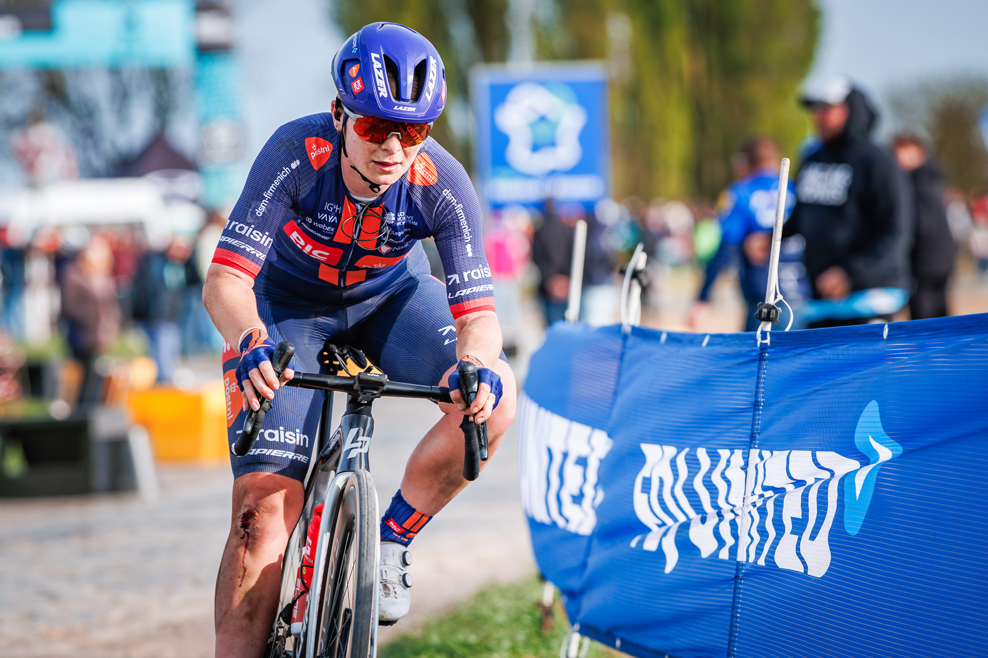 PARIS, FRANCE - APRIL 12: Lucie Fityus of Team Picnic PostNL of Australia  during the    match between Paris v Roubaix Women Elite at the Paris on April 12, 2026 in Paris France (Photo by Pim Waslander/Soccrates/Getty Images)