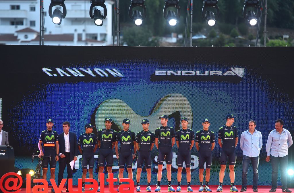 The team everyone wanted to see, Movistar with Valverde and Quintana