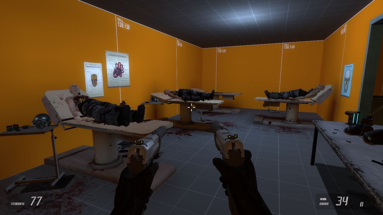 Entropy: Zero 2 - Progenitors screen showing sick bay with modified Combine soldiers