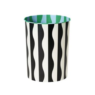 A striped bin